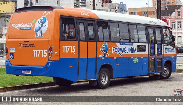 Canasvieiras Transportes 11715 na cidade de Florianópolis, Santa Catarina, Brasil, por Claudio Luiz. Número da foto: #13154986.