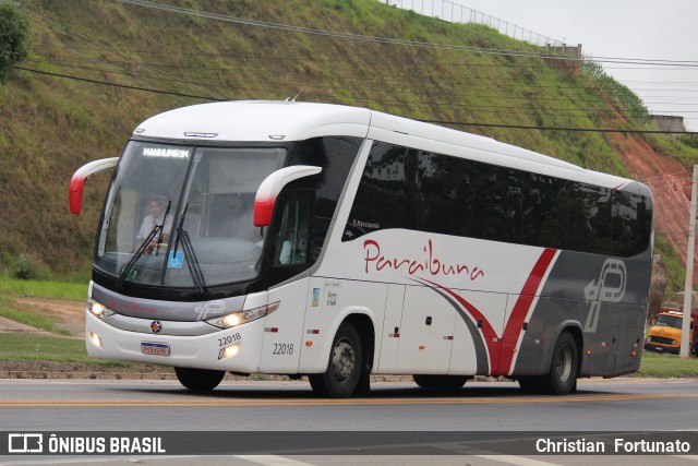 Paraibuna Transportes 22018 na cidade de Muriaé, Minas Gerais, Brasil, por Christian  Fortunato. Número da foto: #13154301.