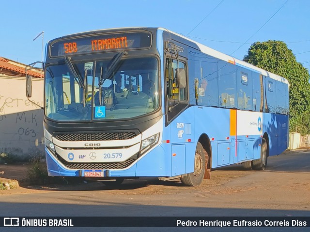 HP Transportes Coletivos 20.579 na cidade de Aparecida de Goiânia, Goiás, Brasil, por Pedro Henrique Eufrasio Correia Dias. Número da foto: #13156722.