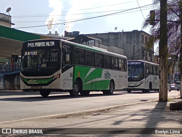 Viação Elite RJ 176.074 na cidade de Volta Redonda, Rio de Janeiro, Brasil, por Evelyn Lima. Número da foto: #13156301.