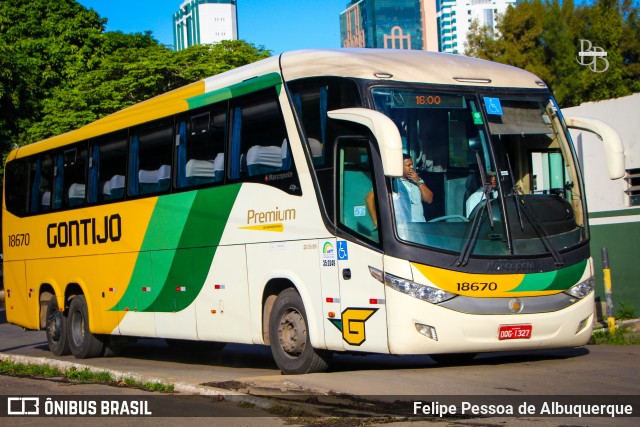 Empresa Gontijo de Transportes 18670 na cidade de Salvador, Bahia, Brasil, por Felipe Pessoa de Albuquerque. Número da foto: #13156383.