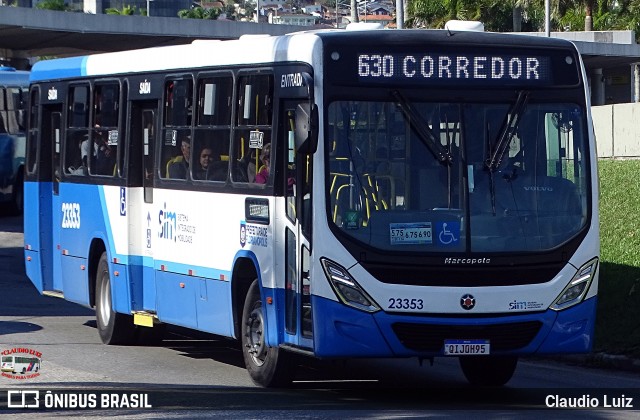 Emflotur - Empresa Florianópolis de Transportes Coletivos 23353 na cidade de Florianópolis, Santa Catarina, Brasil, por Claudio Luiz. Número da foto: #13159407.