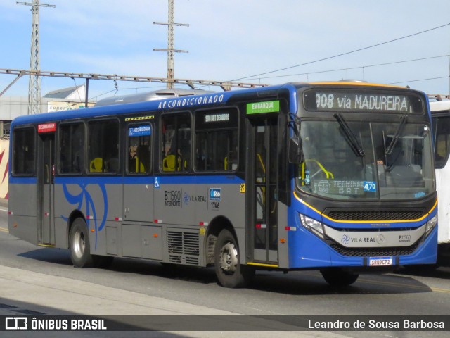 Viação Vila Real B11560 na cidade de Rio de Janeiro, Rio de Janeiro, Brasil, por Leandro de Sousa Barbosa. Número da foto: #13160433.