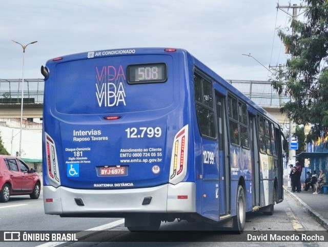 Auto Viação Bragança Metropolitana > Viação Raposo Tavares 12.799 na cidade de Cotia, São Paulo, Brasil, por David Macedo Rocha. Número da foto: #13158558.