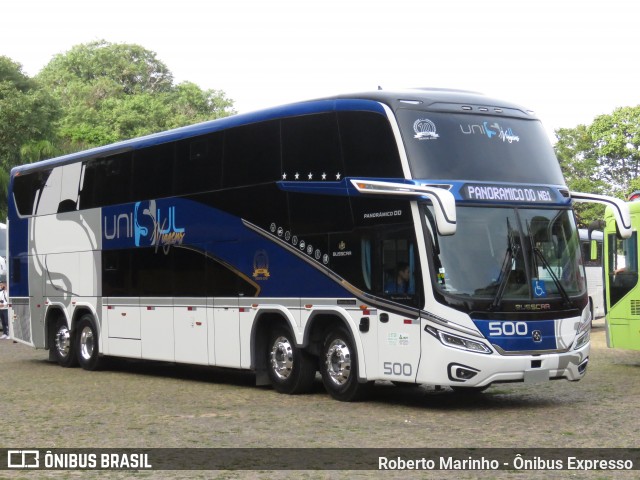 Unisul Viagens 500 na cidade de Campinas, São Paulo, Brasil, por Roberto Marinho - Ônibus Expresso. Número da foto: #13160682.