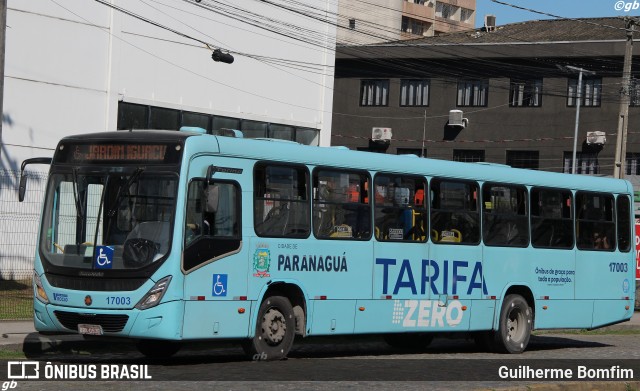Viação Rocio 17003 na cidade de Paranaguá, Paraná, Brasil, por Guilherme Bomfim. Número da foto: #13157392.