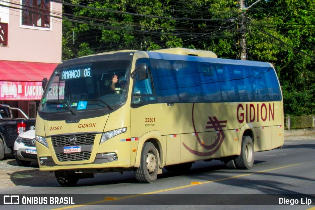 Gidion Transporte e Turismo 22501 na cidade de Joinville, Santa Catarina, Brasil, por Diego Lip. Número da foto: #13160280.