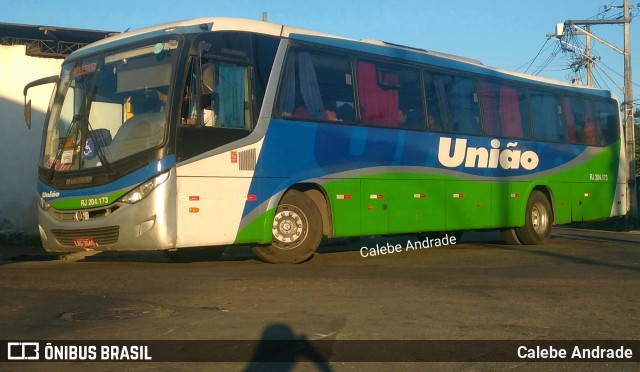 Viação União RJ 204.173 na cidade de Duque de Caxias, Rio de Janeiro, Brasil, por Calebe Andrade. Número da foto: #13157604.