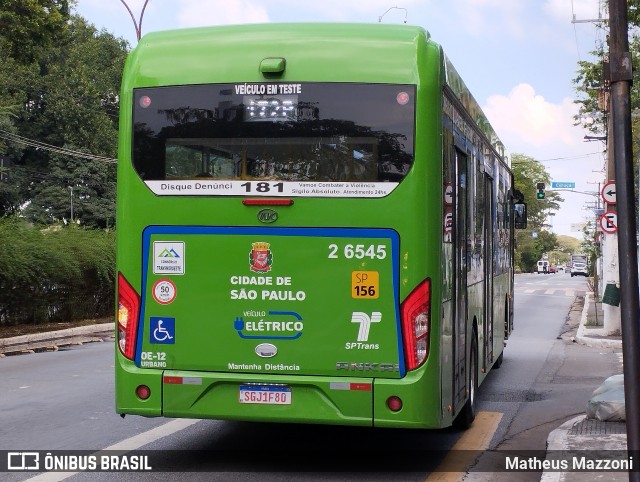 Transcooper > Norte Buss 2 6545 na cidade de São Paulo, São Paulo, Brasil, por Matheus Mazzoni. Número da foto: #13157647.