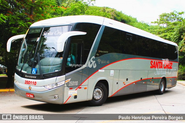 Viação Santa Cruz 350110 na cidade de São Paulo, São Paulo, Brasil, por Paulo Henrique Pereira Borges. Número da foto: #13160091.