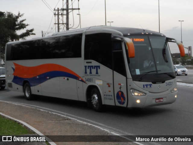 ITT - Itatiba Transporte e Turismo 34001 na cidade de São Paulo, São Paulo, Brasil, por Marco Aurélio de Oliveira. Número da foto: #13160655.