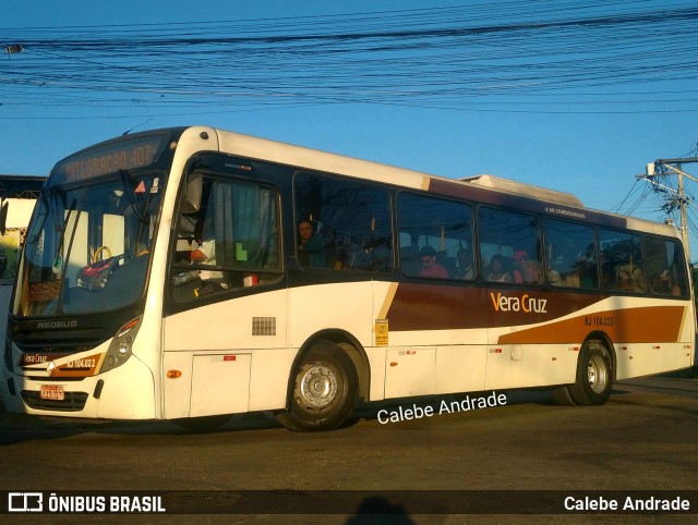 Auto Ônibus Vera Cruz RJ 104.022 na cidade de Duque de Caxias, Rio de Janeiro, Brasil, por Calebe Andrade. Número da foto: #13159253.