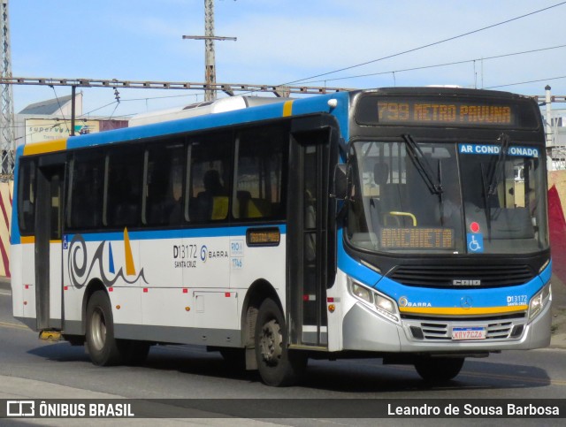 Transportes Barra D13172 na cidade de Rio de Janeiro, Rio de Janeiro, Brasil, por Leandro de Sousa Barbosa. Número da foto: #13160460.