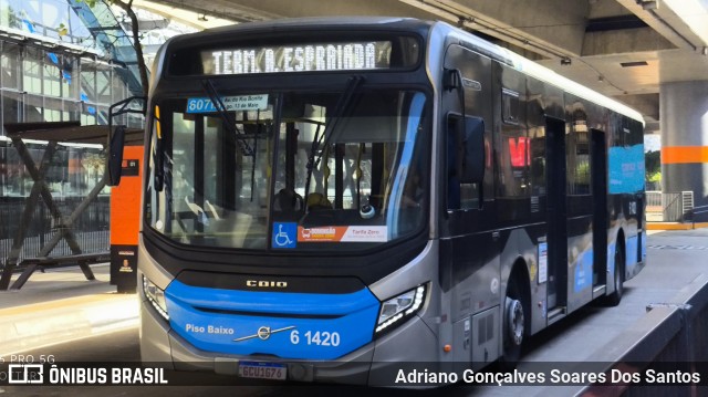 Viação Grajaú S.A. 6 1420 na cidade de São Paulo, São Paulo, Brasil, por Adriano Gonçalves Soares Dos Santos. Número da foto: #13158341.