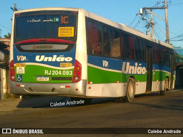 Viação União RJ 204.093 na cidade de Duque de Caxias, Rio de Janeiro, Brasil, por Calebe Andrade. Número da foto: #13159235.