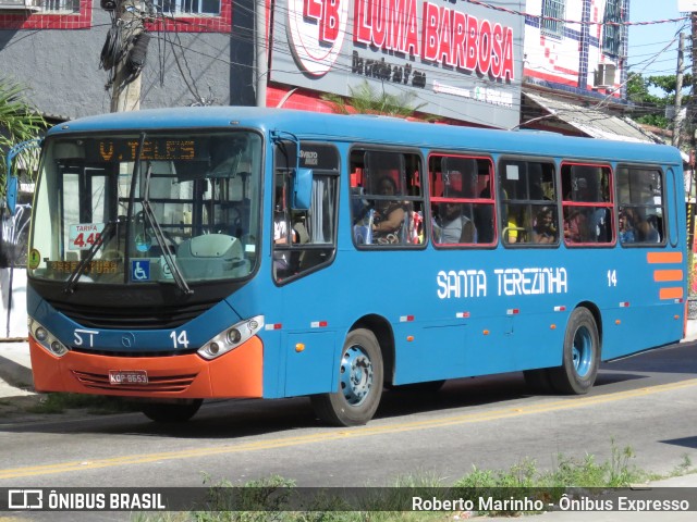 Empresa Santa Terezinha 14 na cidade de São João de Meriti, Rio de Janeiro, Brasil, por Roberto Marinho - Ônibus Expresso. Número da foto: #13160816.