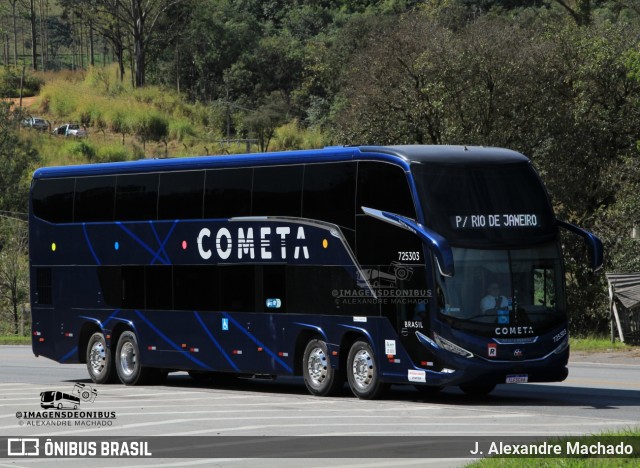 Viação Cometa 725303 na cidade de Carandaí, Minas Gerais, Brasil, por J. Alexandre Machado. Número da foto: #13160829.