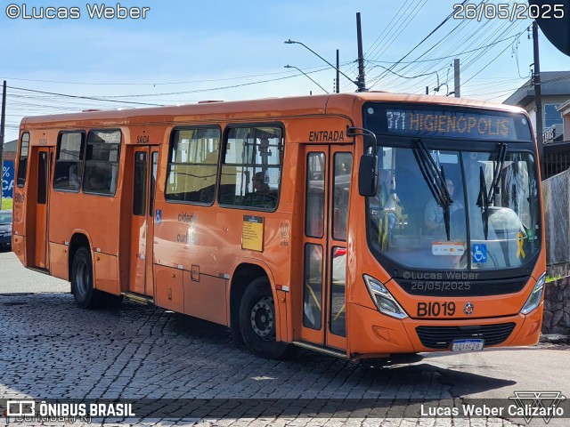 Transporte Coletivo Glória BI019 na cidade de Curitiba, Paraná, Brasil, por Lucas Weber Calizario. Número da foto: #13161470.