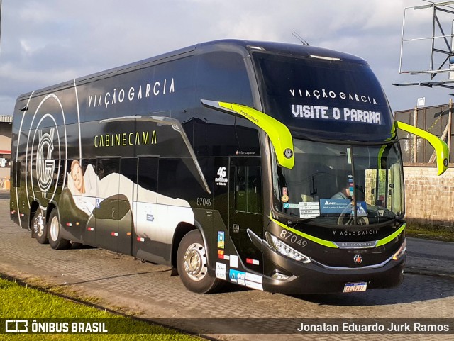 Viação Garcia 87049 na cidade de Itajaí, Santa Catarina, Brasil, por Jonatan Eduardo Jurk Ramos. Número da foto: #13161271.