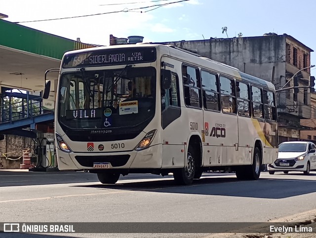 Viação Cidade do Aço 5010 na cidade de Volta Redonda, Rio de Janeiro, Brasil, por Evelyn Lima. Número da foto: #13161490.