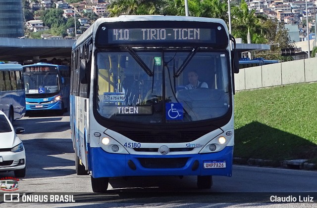 Insular Transportes Coletivos 45180 na cidade de Florianópolis, Santa Catarina, Brasil, por Claudio Luiz. Número da foto: #13163802.