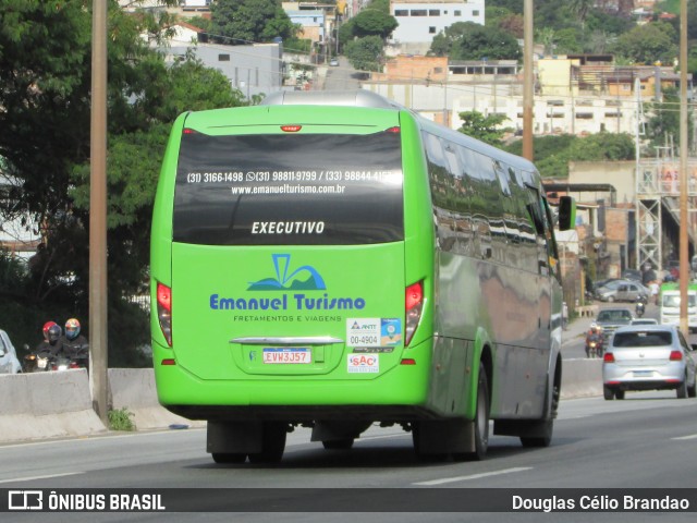 Emanuel Turismo Fretamentos e Viagens 3J57 na cidade de Belo Horizonte, Minas Gerais, Brasil, por Douglas Célio Brandao. Número da foto: #13163764.