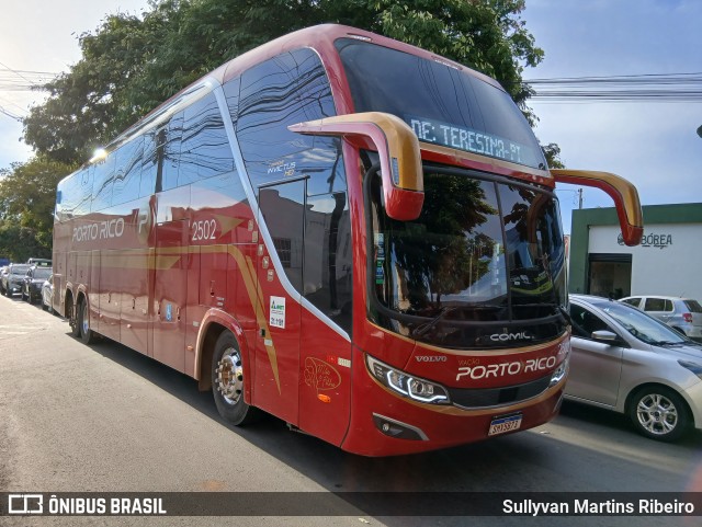 Auto Viação Porto Rico 2502 na cidade de Anápolis, Goiás, Brasil, por Sullyvan Martins Ribeiro. Número da foto: #13163503.