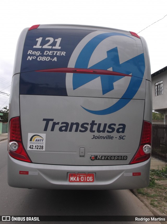 Transtusa - Transporte e Turismo Santo Antônio 121 na cidade de Joinville, Santa Catarina, Brasil, por Rodrigo Martins. Número da foto: #13162769.