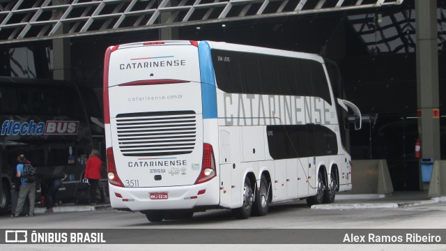 Auto Viação Catarinense 3511 na cidade de Florianópolis, Santa Catarina, Brasil, por Alex Ramos Ribeiro. Número da foto: #13164019.