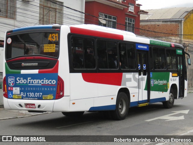 Expresso São Francisco RJ 130.017 na cidade de Mesquita, Rio de Janeiro, Brasil, por Roberto Marinho - Ônibus Expresso. Número da foto: #13164462.