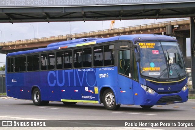 Transportes Paranapuan B10416 na cidade de Rio de Janeiro, Rio de Janeiro, Brasil, por Paulo Henrique Pereira Borges. Número da foto: #13164069.