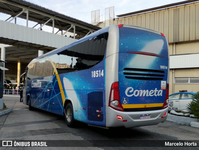 Viação Cometa 18514 na cidade de Rio de Janeiro, Rio de Janeiro, Brasil, por Marcelo Horta. Número da foto: #13162990.