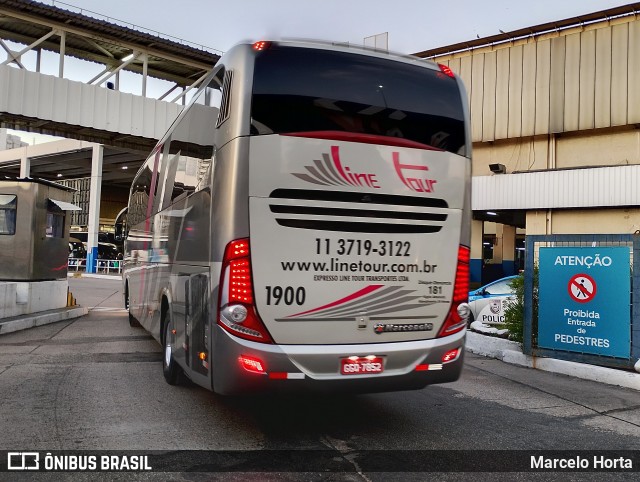 Expresso Line Tour 1900 na cidade de Rio de Janeiro, Rio de Janeiro, Brasil, por Marcelo Horta. Número da foto: #13162150.