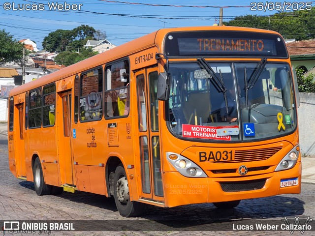 Transporte Coletivo Glória BA031 na cidade de Curitiba, Paraná, Brasil, por Lucas Weber Calizario. Número da foto: #13161466.