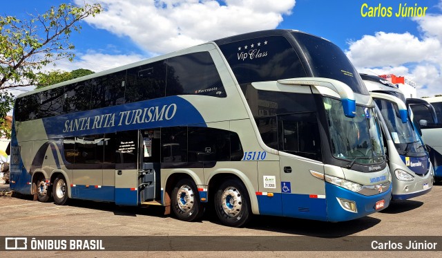 VSR - Viação Santa Rita 15110 na cidade de Trindade, Goiás, Brasil, por Carlos Júnior. Número da foto: #13162539.