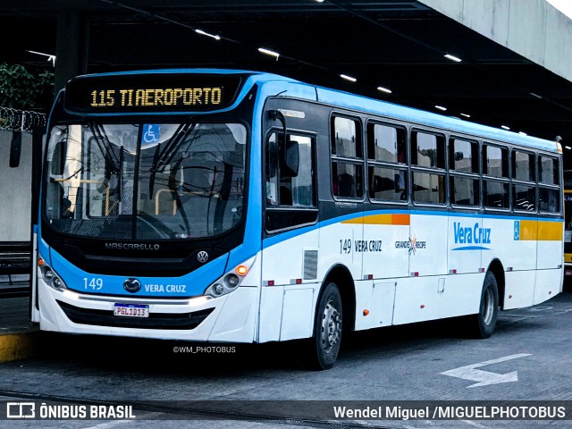Expresso Vera Cruz 149 na cidade de Recife, Pernambuco, Brasil, por Wendel Miguel /MIGUELPHOTOBUS. Número da foto: #13163250.