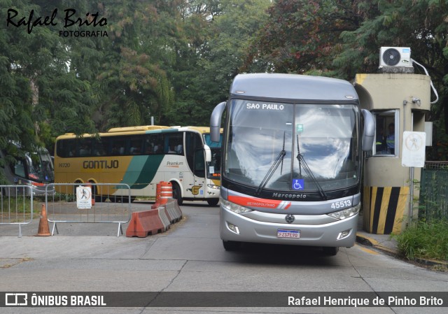 Empresa de Ônibus Pássaro Marron 45.513 na cidade de São Paulo, São Paulo, Brasil, por Rafael Henrique de Pinho Brito. Número da foto: #13162088.