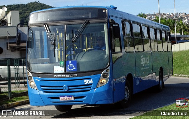 Biguaçu Transportes Coletivos Administração e Participação 504 na cidade de Florianópolis, Santa Catarina, Brasil, por Claudio Luiz. Número da foto: #13163783.