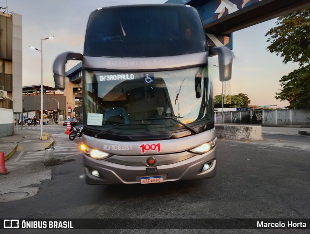 Auto Viação 1001 RJ 108.051 na cidade de Rio de Janeiro, Rio de Janeiro, Brasil, por Marcelo Horta. Número da foto: #13162144.