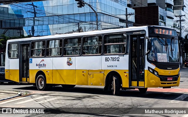 Belém Rio Transportes BD-78512 na cidade de Belém, Pará, Brasil, por Matheus Rodrigues. Número da foto: #13166432.