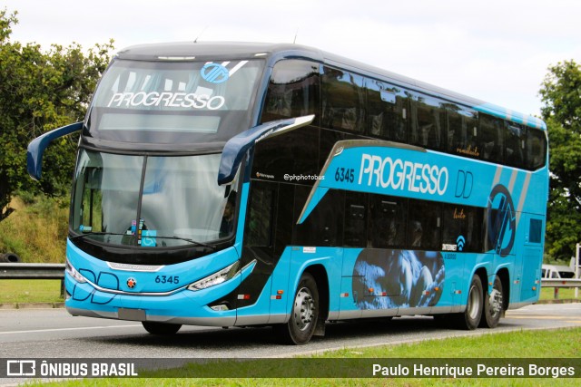 Auto Viação Progresso 6345 na cidade de Barra do Piraí, Rio de Janeiro, Brasil, por Paulo Henrique Pereira Borges. Número da foto: #13167897.