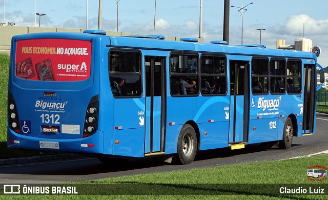 Biguaçu Transportes Coletivos Administração e Participação 1312 na cidade de Florianópolis, Santa Catarina, Brasil, por Claudio Luiz. Número da foto: #13167547.