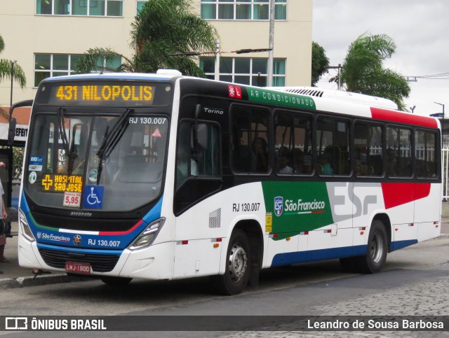Expresso São Francisco RJ 130.007 na cidade de Mesquita, Rio de Janeiro, Brasil, por Leandro de Sousa Barbosa. Número da foto: #13164769.