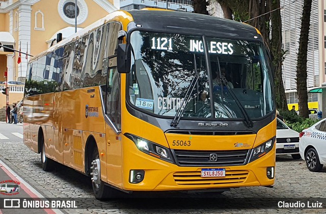 Transol Transportes Coletivos 55063 na cidade de Florianópolis, Santa Catarina, Brasil, por Claudio Luiz. Número da foto: #13167728.