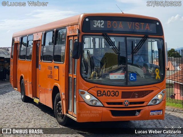 Transporte Coletivo Glória BA030 na cidade de Curitiba, Paraná, Brasil, por Lucas Weber Calizario. Número da foto: #13165094.