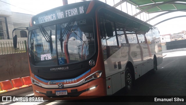 Auto Ônibus São João 22001 na cidade de Feira de Santana, Bahia, Brasil, por Emanuel Silva. Número da foto: #13164998.