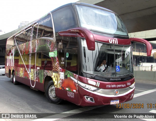 UTIL - União Transporte Interestadual de Luxo 13101 na cidade de Belo Horizonte, Minas Gerais, Brasil, por Vicente de Paulo Alves. Número da foto: #13165819.