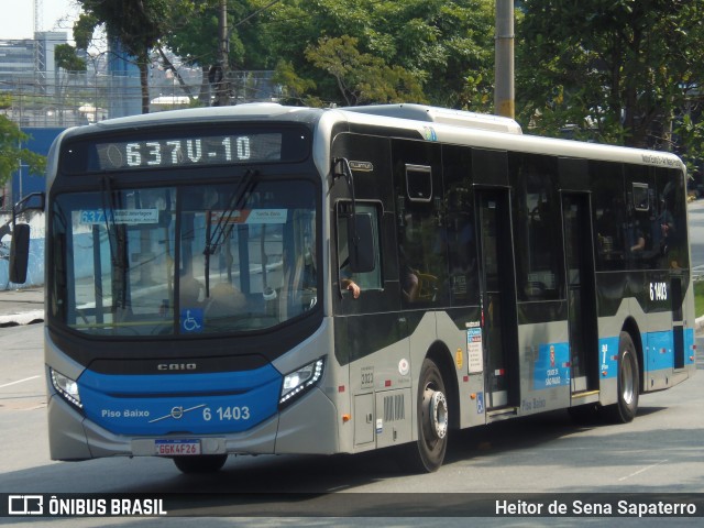 Viação Grajaú S.A. 6 1403 na cidade de São Paulo, São Paulo, Brasil, por Heitor de Sena Sapaterro. Número da foto: #13166391.