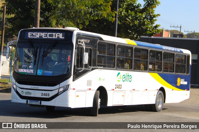 Viação Elite 2403 na cidade de Barra Mansa, Rio de Janeiro, Brasil, por Paulo Henrique Pereira Borges. Número da foto: #13167549.