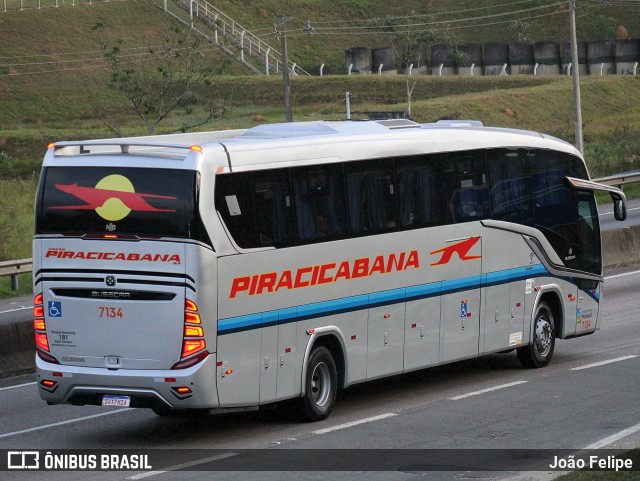 Viação Piracicabana 7134 na cidade de Lorena, São Paulo, Brasil, por João Felipe. Número da foto: #13165481.